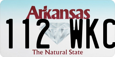 AR license plate 112WKC