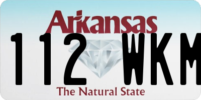 AR license plate 112WKM
