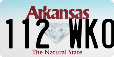 AR license plate 112WKO