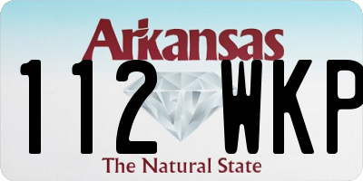 AR license plate 112WKP
