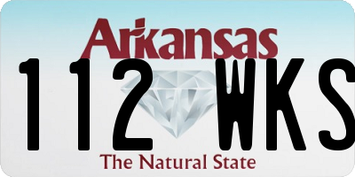 AR license plate 112WKS