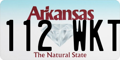 AR license plate 112WKT