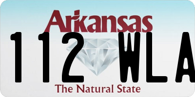 AR license plate 112WLA