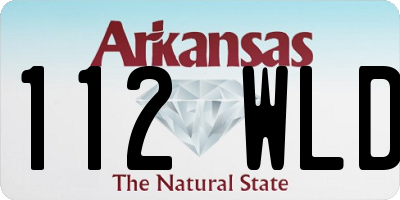 AR license plate 112WLD