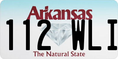 AR license plate 112WLI