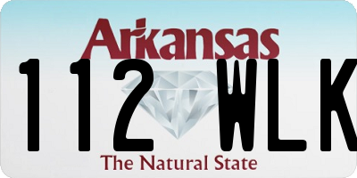 AR license plate 112WLK