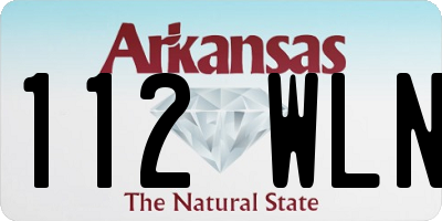 AR license plate 112WLN