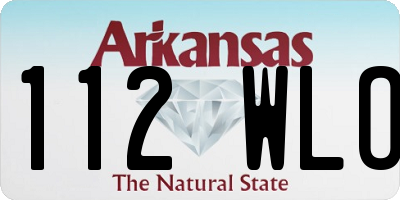 AR license plate 112WLO