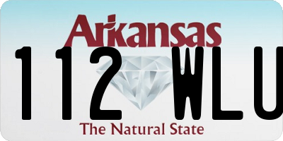 AR license plate 112WLU