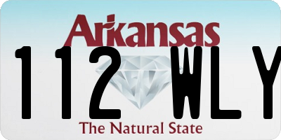 AR license plate 112WLY