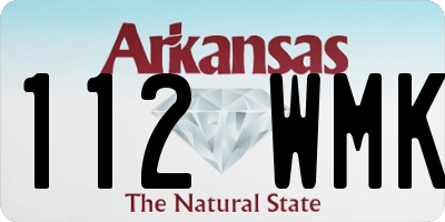 AR license plate 112WMK