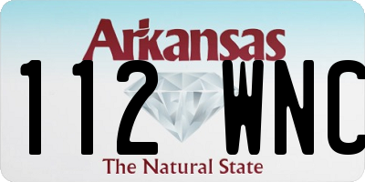 AR license plate 112WNC