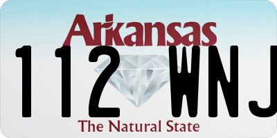 AR license plate 112WNJ