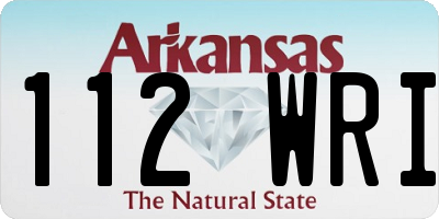AR license plate 112WRI