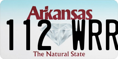 AR license plate 112WRR