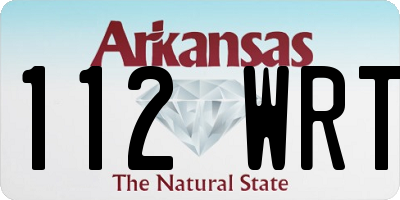 AR license plate 112WRT