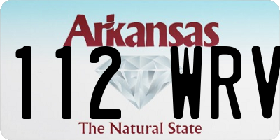 AR license plate 112WRV