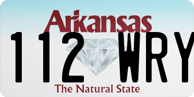AR license plate 112WRY