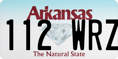 AR license plate 112WRZ