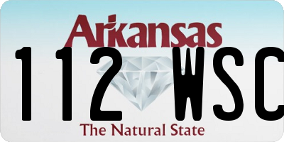 AR license plate 112WSC