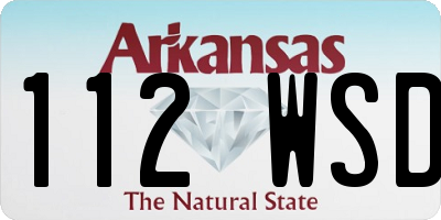 AR license plate 112WSD