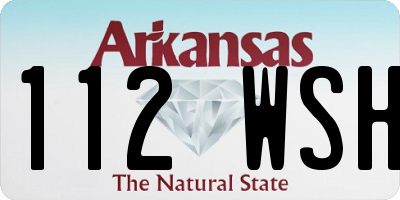 AR license plate 112WSH