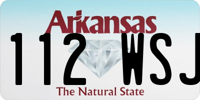 AR license plate 112WSJ