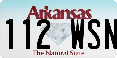 AR license plate 112WSN