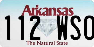AR license plate 112WSO