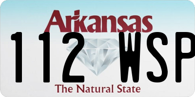 AR license plate 112WSP