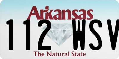 AR license plate 112WSV