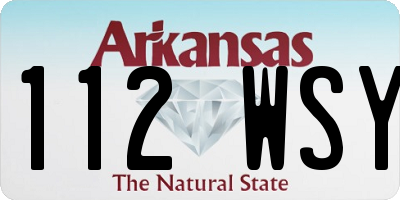 AR license plate 112WSY