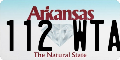AR license plate 112WTA