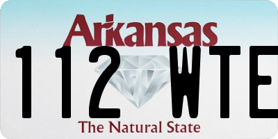 AR license plate 112WTE
