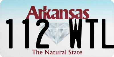 AR license plate 112WTL