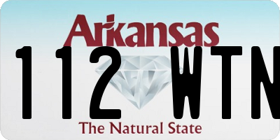 AR license plate 112WTN