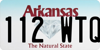 AR license plate 112WTQ