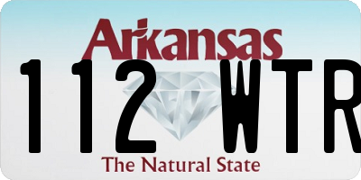 AR license plate 112WTR