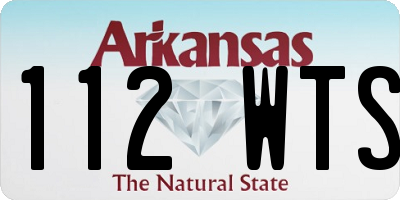 AR license plate 112WTS