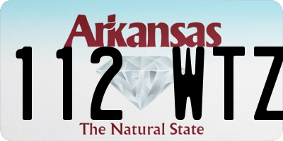 AR license plate 112WTZ
