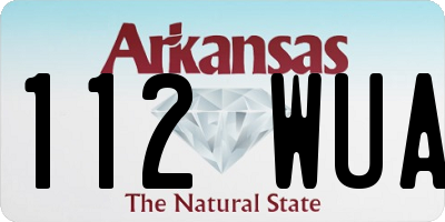 AR license plate 112WUA
