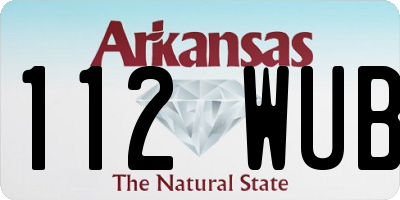AR license plate 112WUB