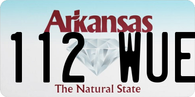 AR license plate 112WUE