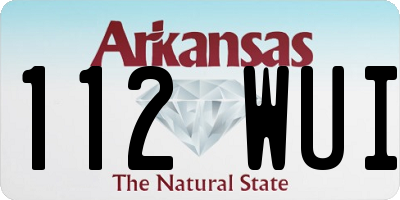 AR license plate 112WUI