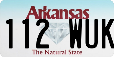 AR license plate 112WUK