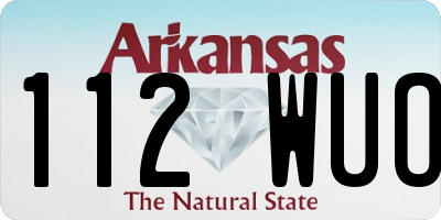 AR license plate 112WUO