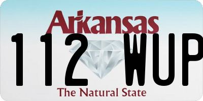 AR license plate 112WUP