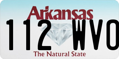 AR license plate 112WVO