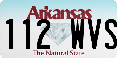 AR license plate 112WVS