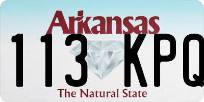 AR license plate 113KPQ